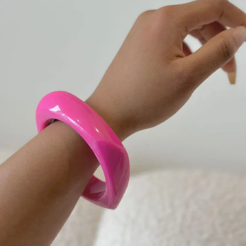 Coloful Irregular Acrylic Resin Bangles