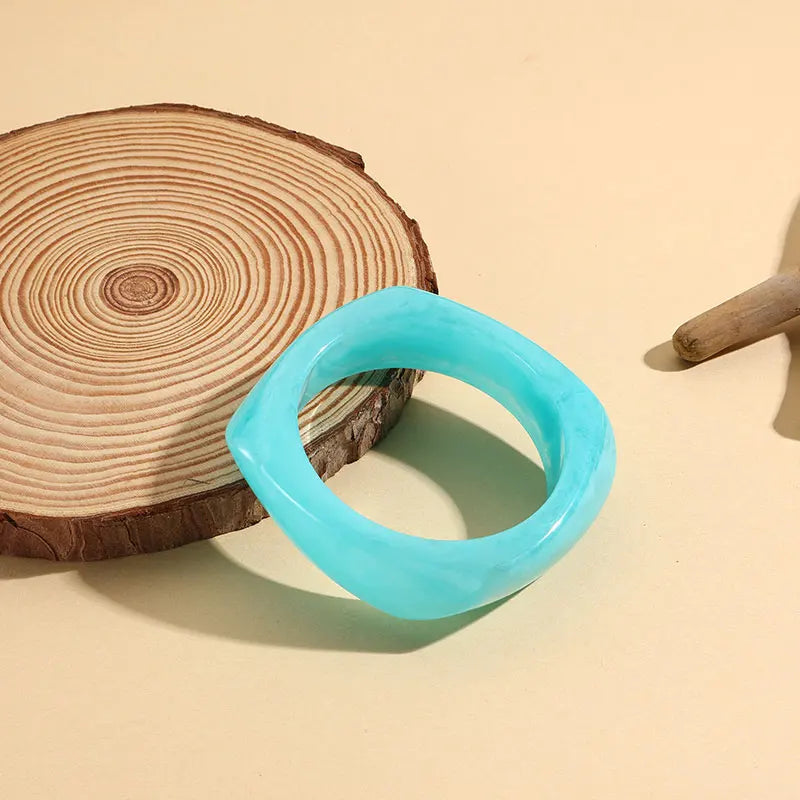 Coloful Irregular Acrylic Resin Bangles